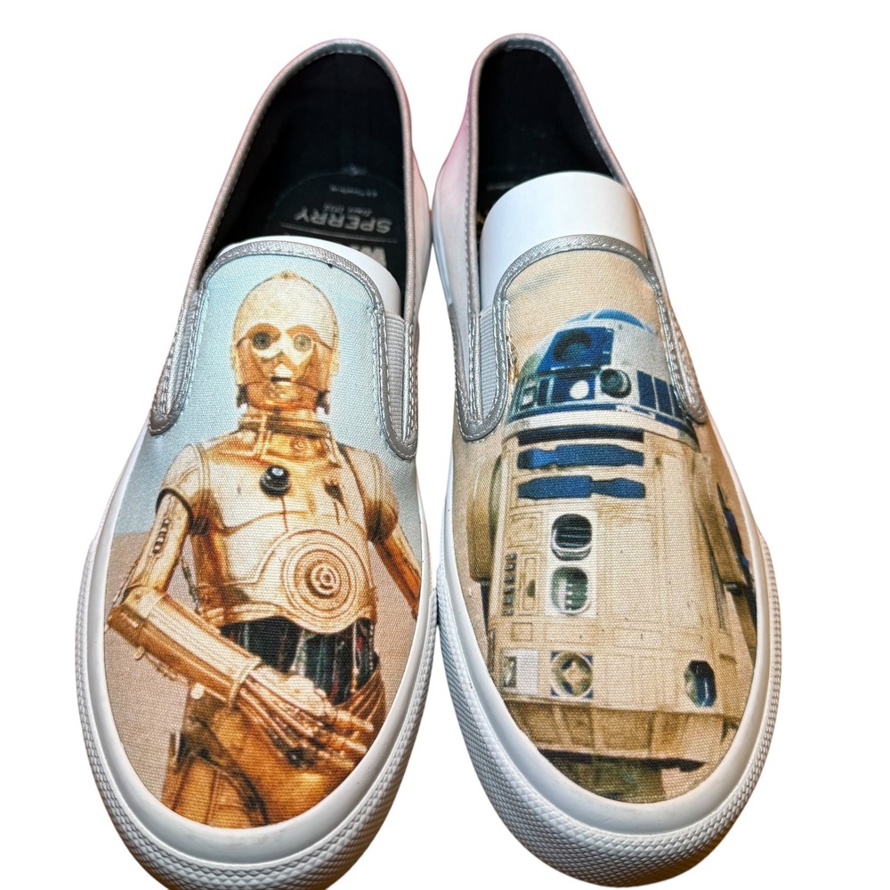 Sperry Star Wars R2-D2 C-3PO Slip-On Shoes Women's 9.5M Limited Edition